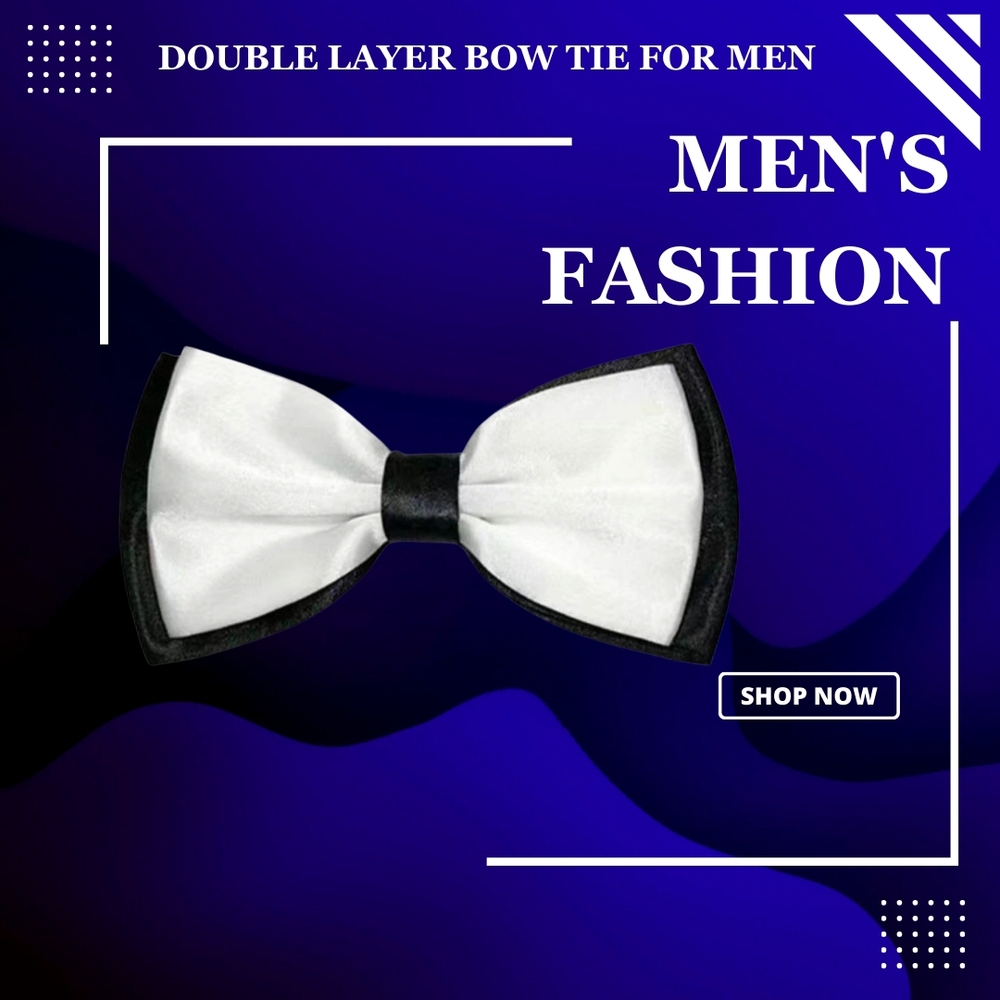 Double Layer Bow Tie Men